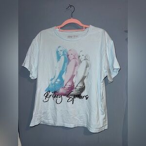 Britney Spears White Graphic Tee